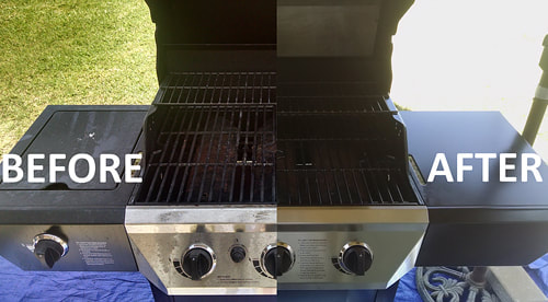 a bbq grill cleaner doing work in charlotte