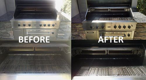 a grill restoration being done by a bbq cleaning service in charlotte